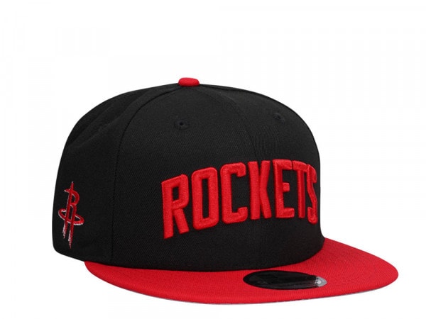 New Era Houston Rockets Black and Red Two Tone Edition 9Fifty Snapback Cap
