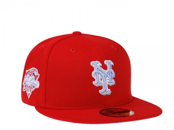 New Era New York Mets World Series 2000 Red Glacier Blue Edition 59Fifty Fitted Cap