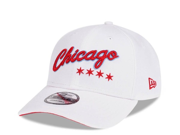 New Era Chicago Bulls Script White Edition 9Forty Snapback Cap
